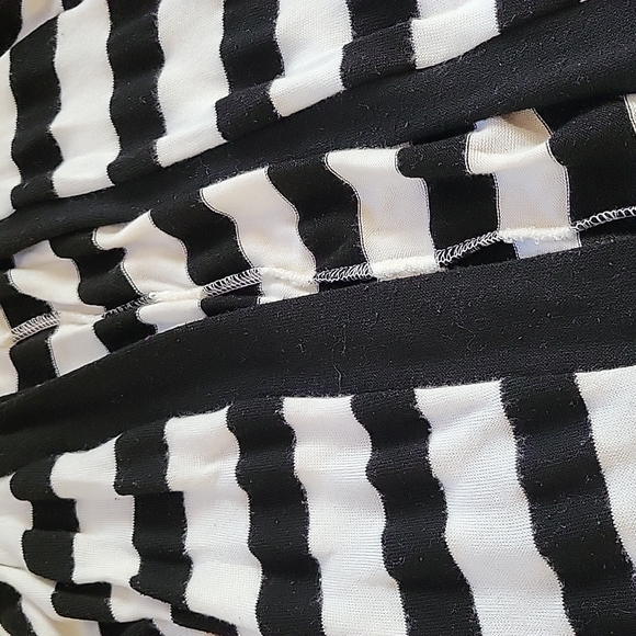 Allen B Allen Schwartz stripe flyaway open cardigan - Picture 4 of 11